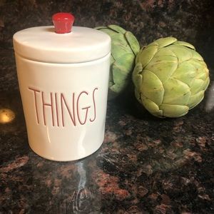 Rae Dunn “THINGS” Red Canister